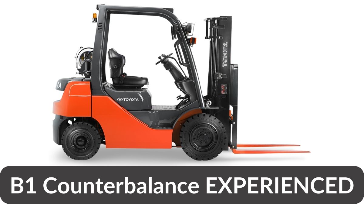 RTITB B1 Counterbalance Forklift Experienced Courses in Wirral