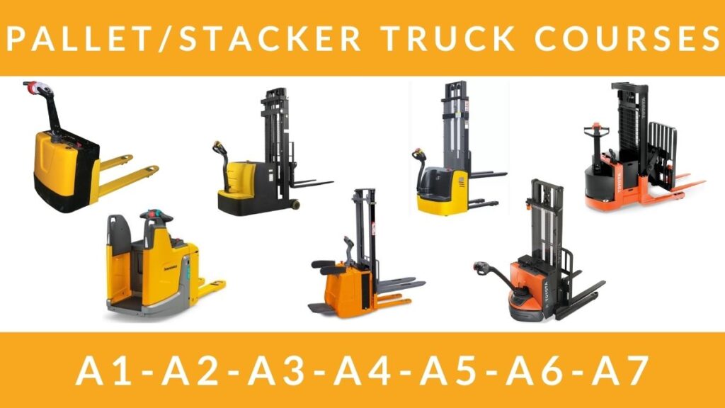 RTITB Pallet Truck Stacker Truck Courses A1 A2 A3 A4 A5 A6 A7
