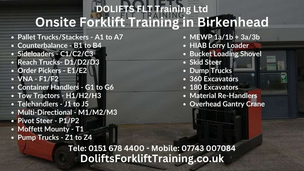 DOLIFTS Onsite Forklift Training Courses in Birkenhead