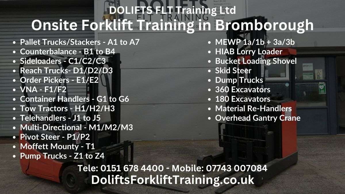 DOLIFTS Onsite Forklift Training Courses in Bromborough