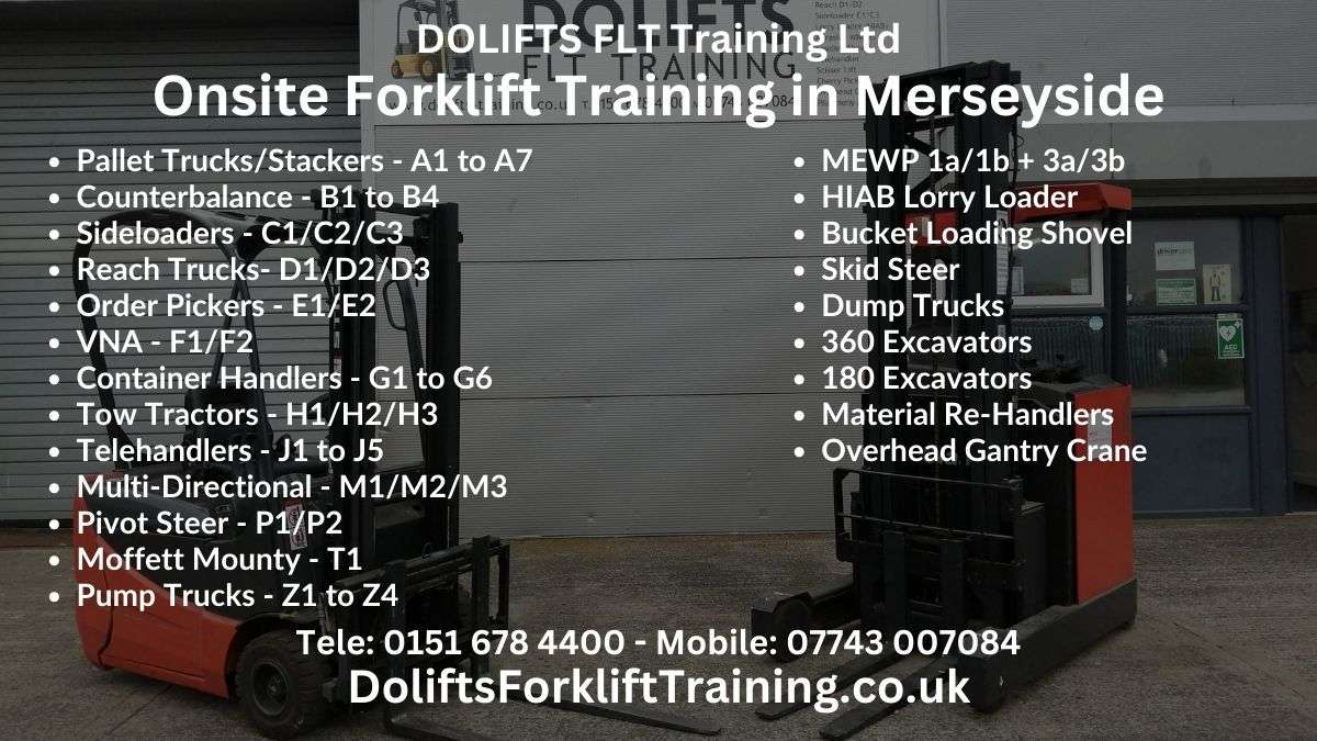 DOLIFTS Onsite Forklift Training Courses in Merseyside