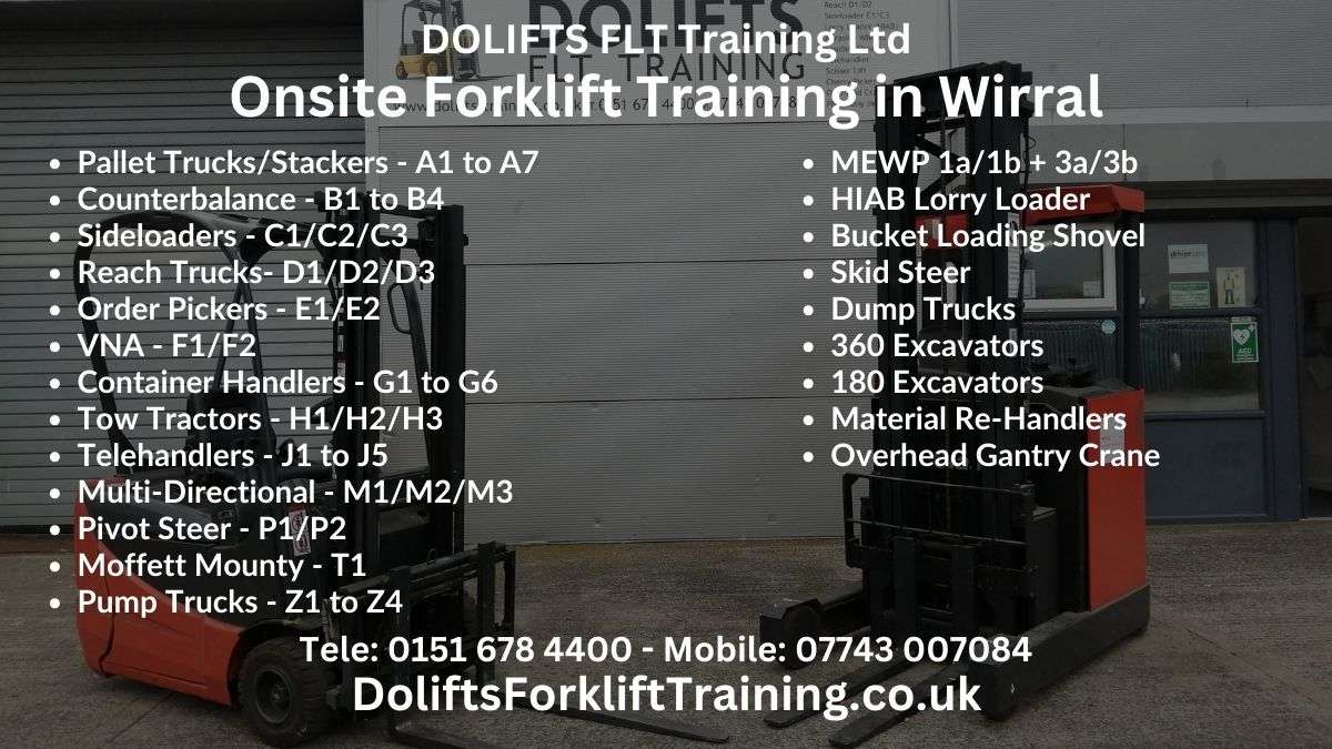 DOLIFTS Onsite Forklift Training Courses in Wirral