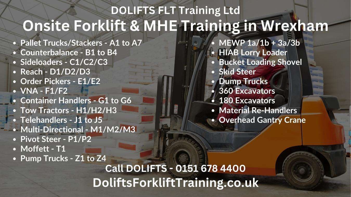DOLIFTS Onsite Forklift Training in Wrexham MHE Training gs