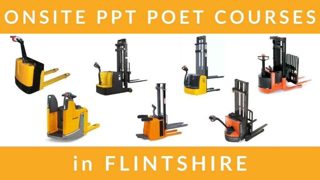 Onsite Pallet Truck PPT POET Pallet Stacker Truck Training Courses in Flintshire RTITB